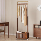Taitiy Clothes Rack Solid Wood Coat Rack, Metal and Solid Wood Combination by Taitiy