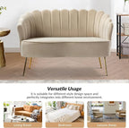 HULALA HOME Modern Velvet Loveseat Sofa - Image 6