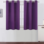 Purple Blackout Curtains 34 x 54 Inch Length/Set of 2 Curtain Panels/Thermal by Lemomo