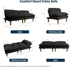 Ribilake 69" Futon Sofa Bed, 4 in 1 Multi-Function Couch Sleeper - Image 3
