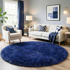 Amdrebio Navy Blue Big Round Circle Area Rug 6Ft - Image 5