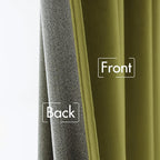 MIULEE Velvet Curtains 52x90 inches 2 Panels Moss Green Blackout Curtains | - Image 6
