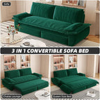 KEIKI 73.2" Pull Out Sofa Bed Queen, 3-in-1 Convertible Sleeper Couch - Image 3