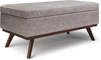 SIMPLIHOME Owen Lift Top Coffee Table Storage Ottoman - Image 4