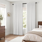 Topfinel Snow White 100% Blackout Linen Curtains - Image 5