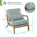 VINGLI Upgraded Premium Corduroy Accent Chair, Upholstered Arm Chair, Solid - Image 2
