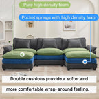 Oprisen 120" Modular Sectional Sofa, Comfy Cloud Couch Sectional Sofa - Image 3