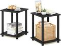 Furinno SIMPLISTIC Side Table Set of 2, 2-Tier Square Modern End Table by Furinno-FitsYourSpaceFitsYourBudget