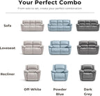 Furniture of America Sorin Modern Leather Recliner Sofa - Image 7