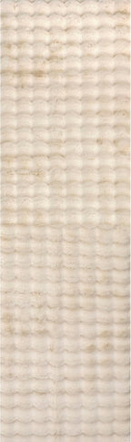 nuLOOM Jeni Beige Checkered Washable Runner Rug - Image 5