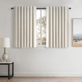 Topfinel 45 Inches Long Linen Blackout Curtains Tiers by Topfinel