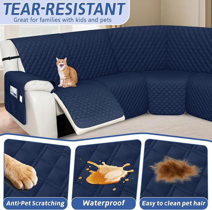 Arfntevss Recliner Sectional Couch Covers 1OO% Waterproof L Shape Sofa Cover - Image 5