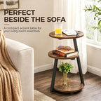 BEWISHOME Round Side Table, 3-Tier End Table, Nightstand - Image 3