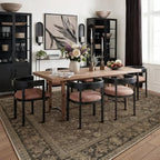 6x9 Brown Linen Look Washable Area Rug - Image 3