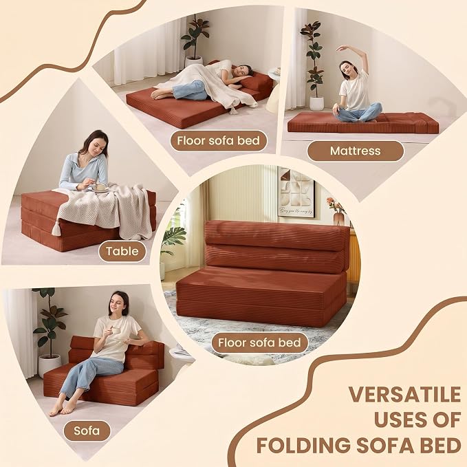 JUIKURY Folding Sofa Bed, Convertible Sleeper Chair - Image 7