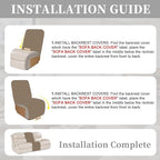 100% Waterproof Sectional Recliner Couch Covers - Image 7