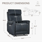 KISLOT Leather Recliner Chair for Adults Wall Hugger RV Recliner - Image 3