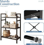DUMOS 3 Tiers Open Bookshelf, Classic Freestanding Tall Display Shelf, Sturdy - Image 5