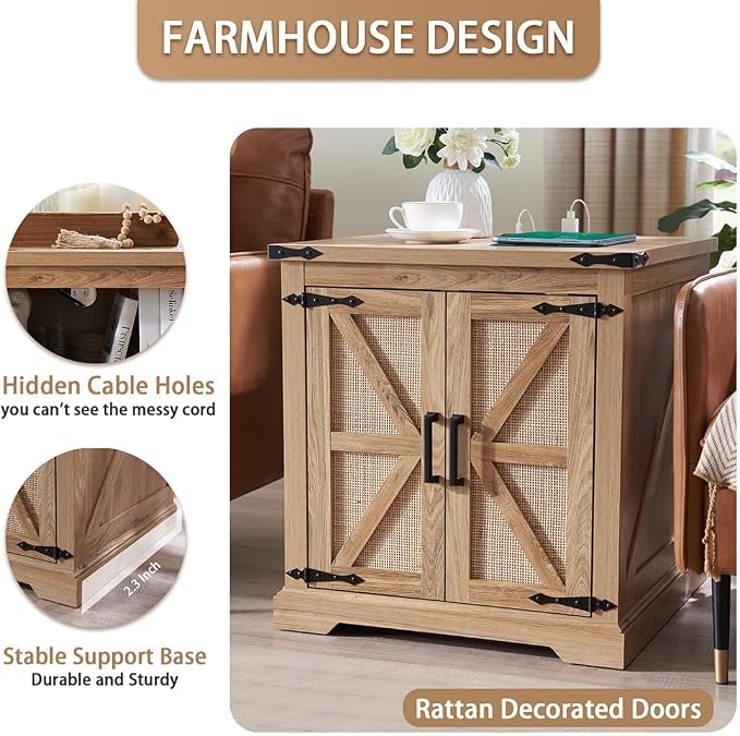 Barnyatoh Farmhouse Boho End Table - Image 7