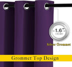 NICETOWN Blackout Living Room Curtains Extra Wide, Triple Weave Grommet Top - Image 2