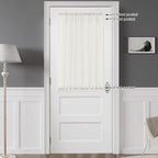 Chyhomenyc Ivory Sheer Curtains Tier 36 inch Length 2 Panels, Light Filtering - Image 3