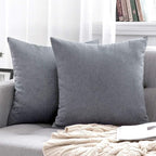 MIULEE Pack of 2 Decorative Outdoor Solid Waterproof Throw Pillow Covers Faux - Image 7