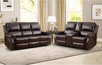 EBELLO 2 Pieces Power Reclining Sofa Set, Faux Leather Reclining Living Room - Image 7