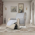 Easy-Going Reversible Couch Cover, Recliner 22 in, Light Gray/Light Gray | - Image 2