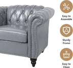 QHITTY 2 Piece Living Room Set, Sectional Chesterfield Sofa Chair Contemporary - Image 5