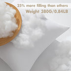 MIULEE 16x16 Pillow Inserts 4 Pack, 100% Virgin Fiber Filling Throw Pillows | - Image 3