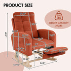 NIOIIKIT Nursery Rocking Chair, Corduroy Upholstered Rocking Chair - Image 2