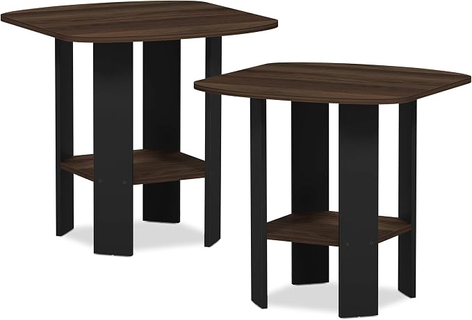 Furinno Simple Design Side Table Set of 2, 2-Tier Modern End Table - Image 4