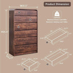 Aitjunz Modern 7 Drawers Dresser - Image 2