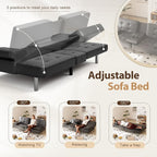 Shahoo Convertible Folding Futon Sofa Bed Sleeper Couch - Image 4