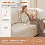 ABCASA 85'' Modern Couches for Living Room, 2 Seats Comfy Sofa - Image 6