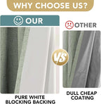 H.VERSAILTEX Linen Curtains 100% Blackout Curtains - Image 3