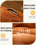 Karl home 99.6" Sectional Sofa, U-Shaped Chenille Upholstered Couch - Image 6
