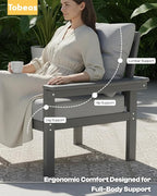 HDPE 7 Piece Patio Furniture Set, All-Weather Outdoor Couch Set - Image 3