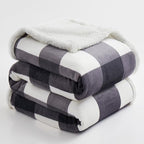 PU MEI Sherpa Blanket Fleece Throw Blanket Twin Plaid Thick Bed Blanket - Image 7