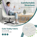 OLIXIS Criss Cross Chairs Legged Armless No Wheels Wide Seat Height Adjustable - Image 5