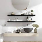 YYWUOJJ Wood Floating Shelves for Wall Decor, Rustic Wall Shelves for Bedroom - Image 2