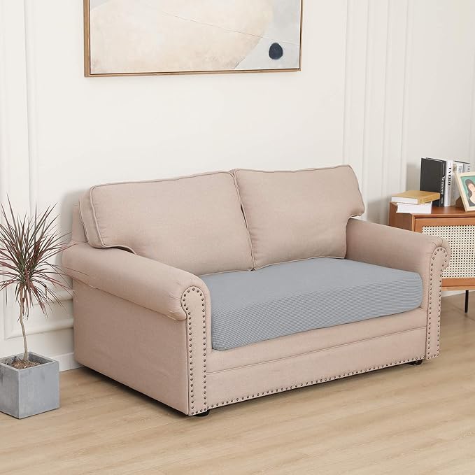 Easy-Going Stretch 1 Piece Loveseat Couch Cushion Cover - Image 2