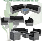 Tangkula 8 Pieces Wicker Patio Furniture Set - Image 8