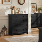 Joaxswe Farmhouse 5 Drawer Dresser - Image 9