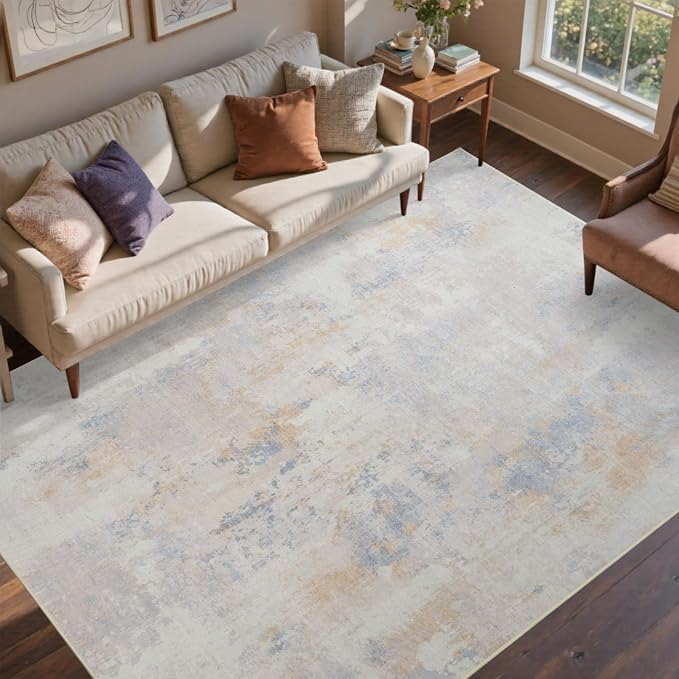 4x6 Ft Area Rugs for Living Room, Soft Non-Slip Washable Rugs Modern Abstract - Image 2