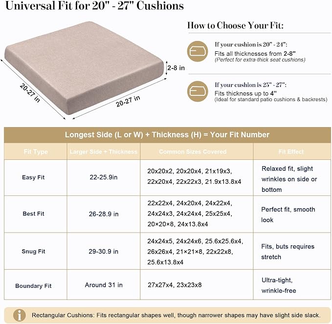 12Pcs Patio Cushion Covers Stretch Outdoor Furniture Protector Slipcovers | - Image 3