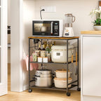ThreeHio Rolling Kitchen Microwave Cart - Image 2