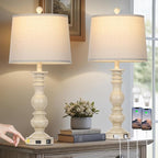Cinkeda 28" Farmhouse Table Lamps Set of 2 - Image 7