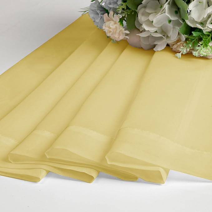 Yellow Sheer Curtains 84 Inches Long 2 Panels, Light Filtering Voile Window - Image 8
