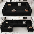 Belffin Oversized Modular Sectional Couch Sleeper Sofa - Image 5